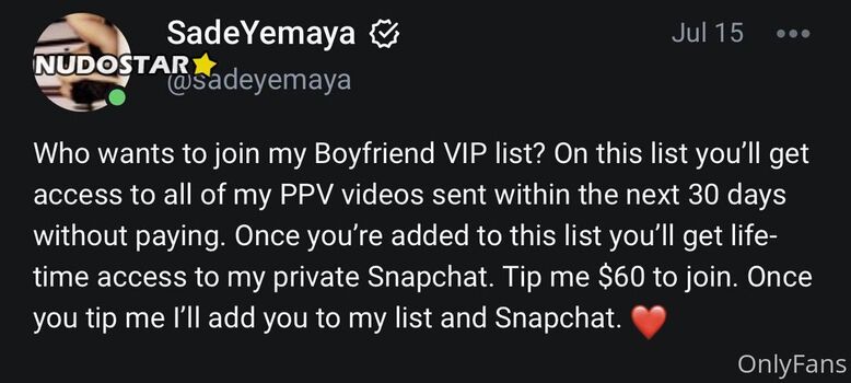 Full leaked Sadeyemaya private onlyfans photo